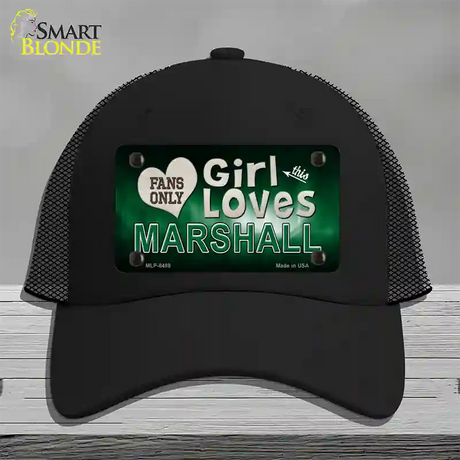 This Girl Loves Marshall Novelty License Plate Hat Mesh / Black