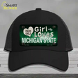 This Girl Loves Michigan State Novelty License Plate Hat Mesh / Black