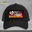 This Girl Loves Minnesota Novelty License Plate Hat Mesh / Black