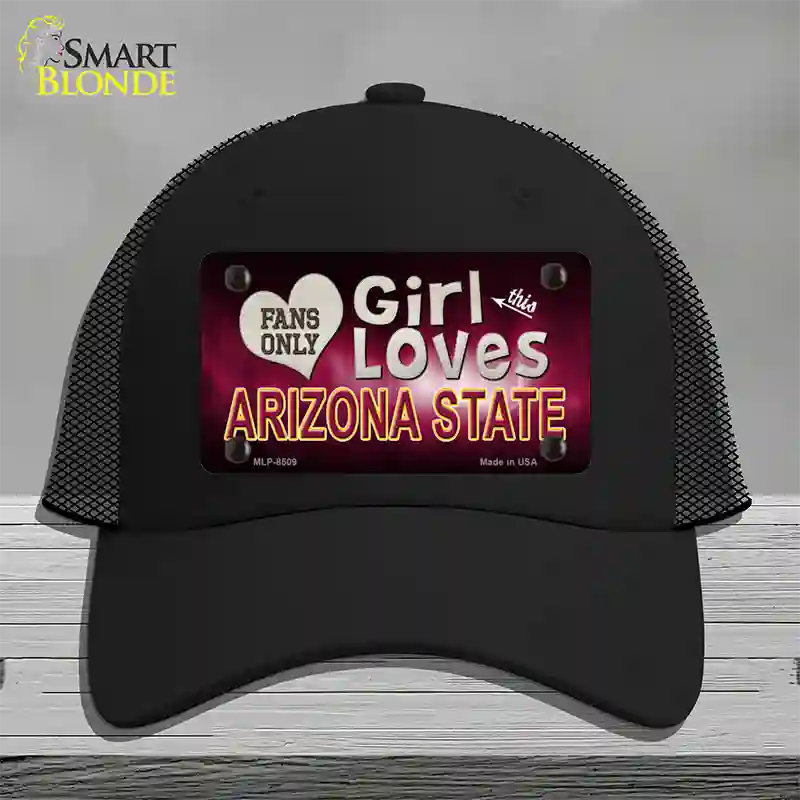 This Girl Loves Arizona State Novelty License Plate Hat Mesh / Black