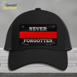 Never Forgotten Thin Red Line Novelty License Plate Hat Mesh / Black