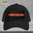 Firefighter Thin Red Line Novelty License Plate Hat Mesh / Black