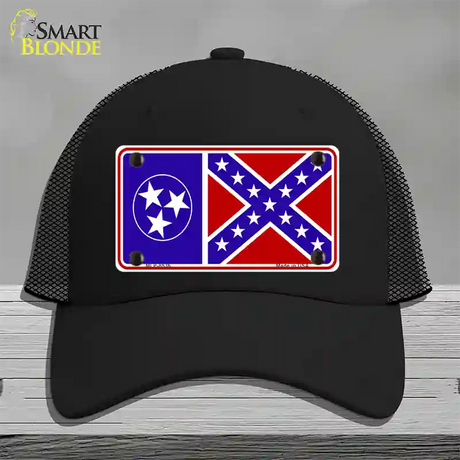 Confederate Flag Tennessee Novelty License Plate Hat Mesh / Black