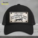 Gate Open Novelty License Plate Hat Mesh / Black