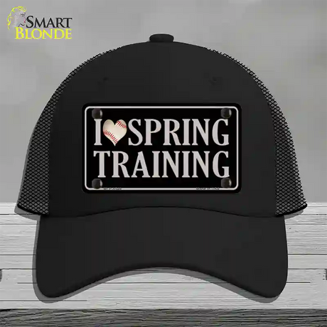 I Love Spring Training Novelty License Plate Hat Mesh / Black