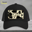 Cowboy Cow Novelty License Plate Hat Mesh / Black