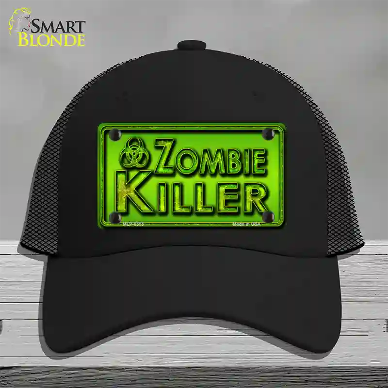 Zombie Killer Novelty License Plate Hat Mesh / Black