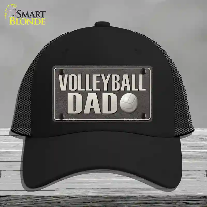 Volleyball Dad Novelty License Plate Hat Mesh / Black