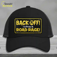 Back Off Road Rage Novelty License Plate Hat Mesh / Black