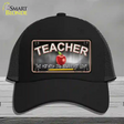 Teacher Novelty License Plate Hat Mesh / Black