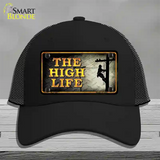 The High Life Novelty License Plate Hat Mesh / Black