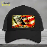 Delaware Love Novelty License Plate Hat Mesh / Black