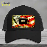 North Dakota Love Novelty License Plate Hat Mesh / Black