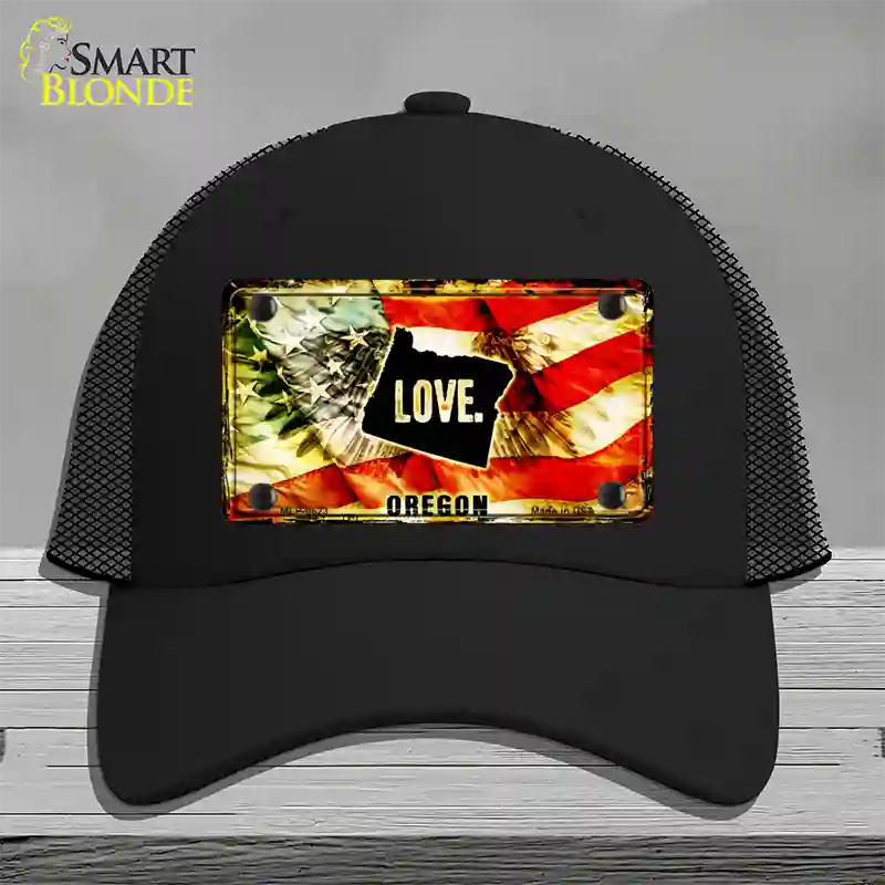 Oregon Love Novelty License Plate Hat Mesh / Black