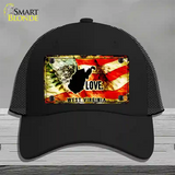 West Virginia Love Novelty License Plate Hat Mesh / Black