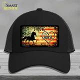 I Love My Horse Novelty License Plate Hat Mesh / Black