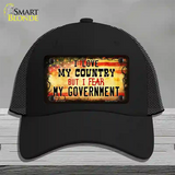 I Love My Country Novelty License Plate Hat Mesh / Black