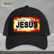 Follow Jesus This Close Novelty License Plate Hat Mesh / Black