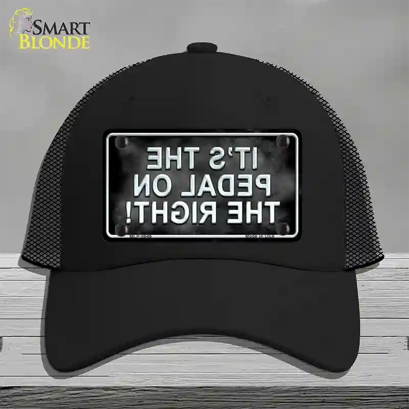 Pedal On The Right Novelty License Plate Hat Mesh / Black