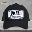 Pray Novelty License Plate Hat Mesh / Black