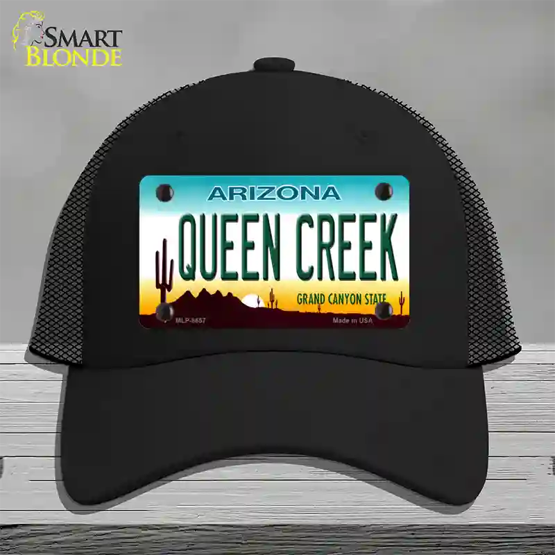 Queen Creek Arizona Novelty License Plate Hat Mesh / Black