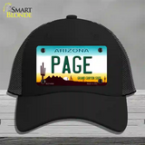 Page Arizona Novelty License Plate Hat Mesh / Black