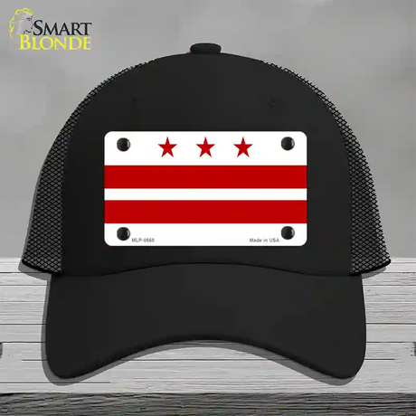 Washington DC Flag Novelty License Plate Hat Mesh / Black