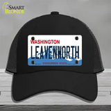 Leavenworth Washington Novelty License Plate Hat Mesh / Black