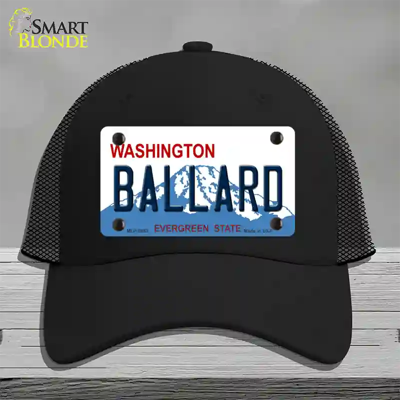 Ballard Washington Novelty License Plate Hat Mesh / Black