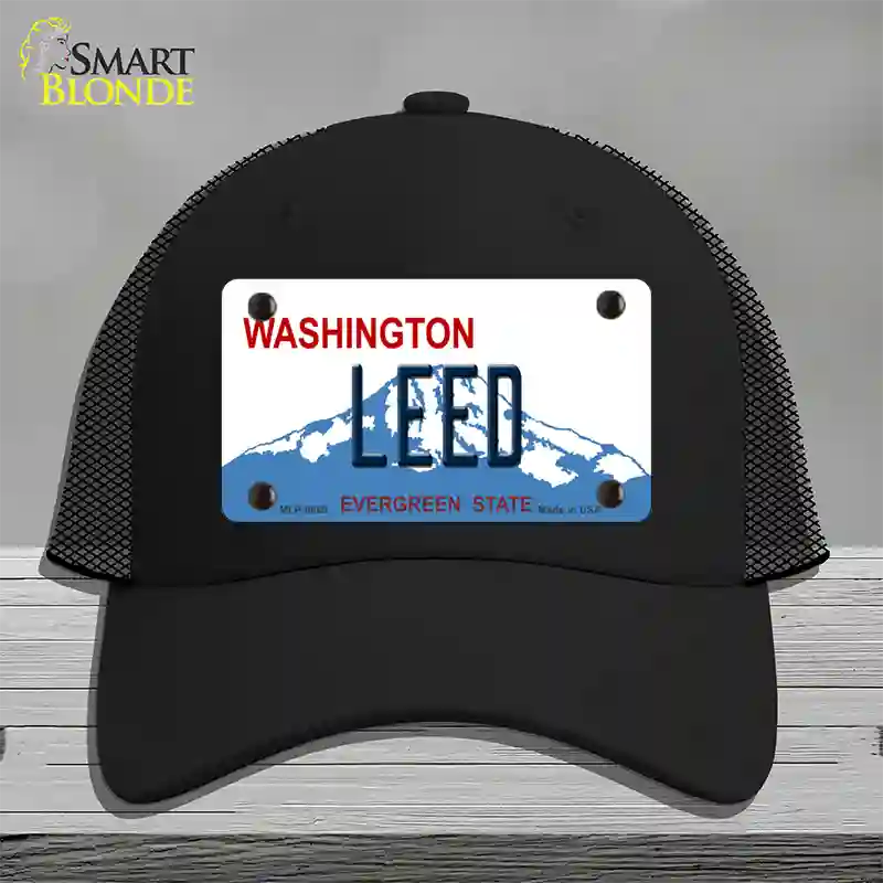 Leed Washington Novelty License Plate Hat Mesh / Black