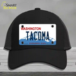 Tacoma Washington Novelty License Plate Hat Mesh / Black