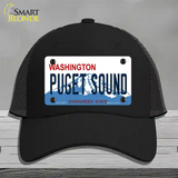 Puget Sound Washington Novelty License Plate Hat Mesh / Black