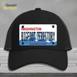 Bigfoot Territory Washington Novelty License Plate Hat Mesh / Black