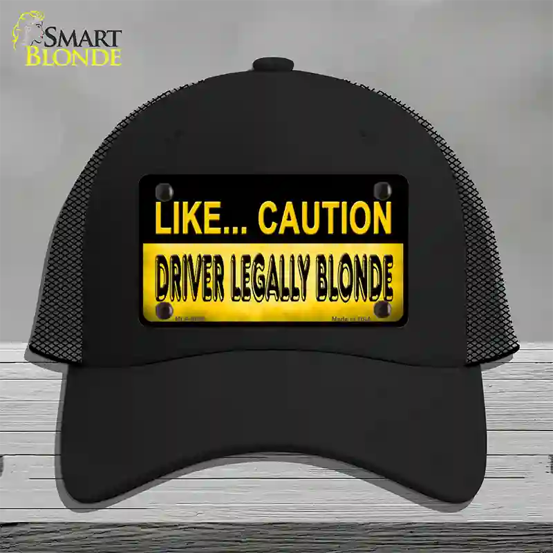 Driver Legally Blonde Novelty License Plate Hat Mesh / Black