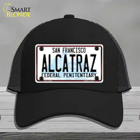 Alcatraz Novelty License Plate Hat Mesh / Black