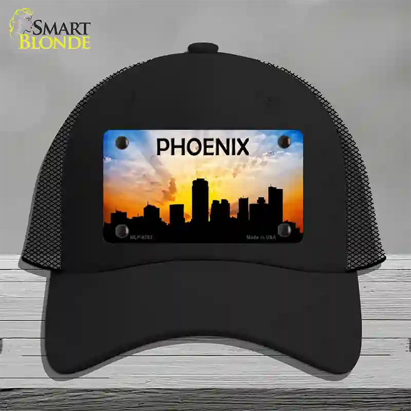 Phoenix Silhouette Novelty License Plate Hat Mesh / Black