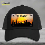 Chicago Silhouette Novelty License Plate Hat Mesh / Black