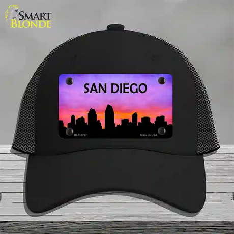 San Diego Silhouette Novelty License Plate Hat Mesh / Black