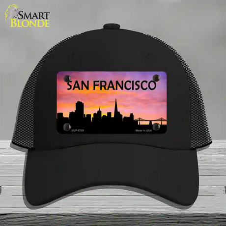 San Francisco Silhouette Novelty License Plate Hat Mesh / Black