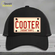 Cooter Novelty License Plate Hat Mesh / Black