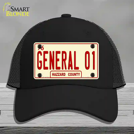 General 01 Novelty License Plate Hat Mesh / Black