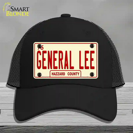 General Lee Hazzard County Novelty License Plate Hat Mesh / Black