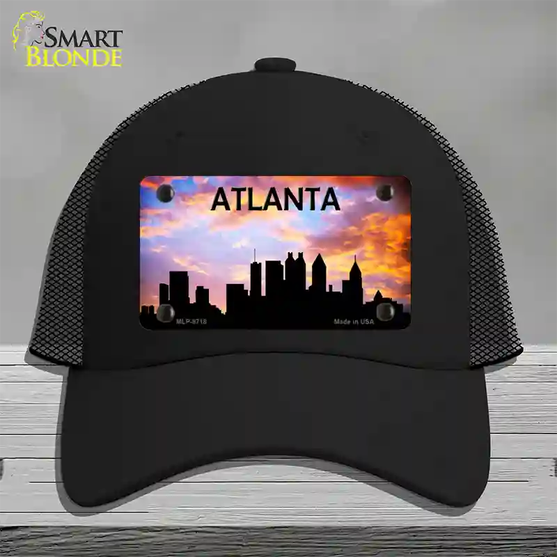 Atlanta Silhouette Novelty License Plate Hat Mesh / Black