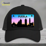 Puebla Silhouette Novelty License Plate Hat Mesh / Black