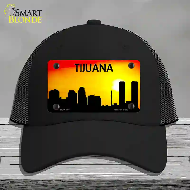 Tijuana Silhouette Novelty License Plate Hat Mesh / Black