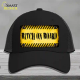 Bitch On Board Novelty License Plate Hat Mesh / Black