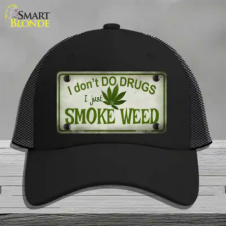 I Dont Do Drugs Novelty License Plate Hat Mesh / Black