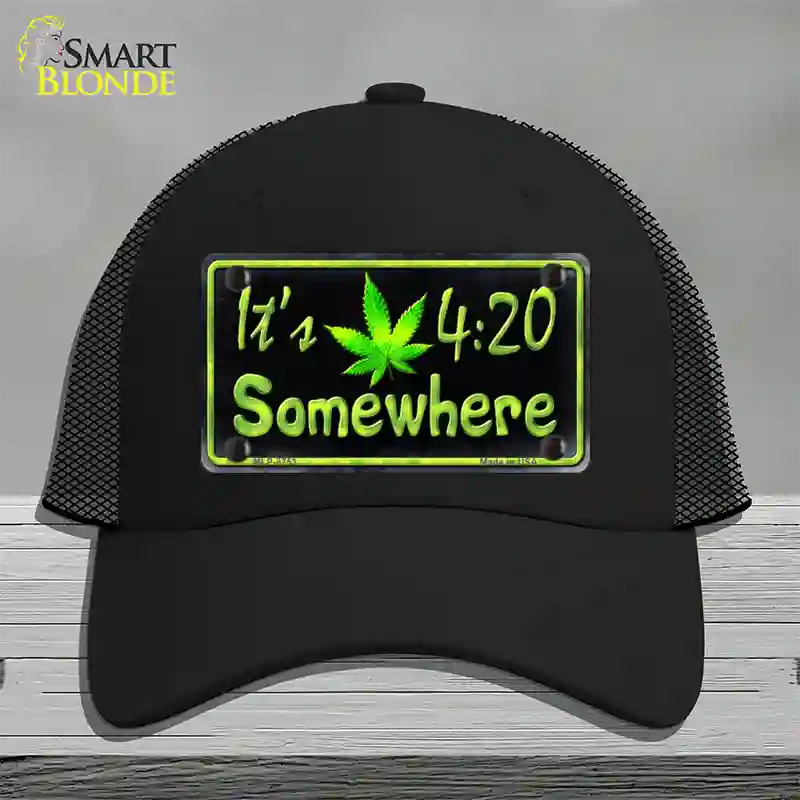 Its 4:20 Novelty License Plate Hat Mesh / Black