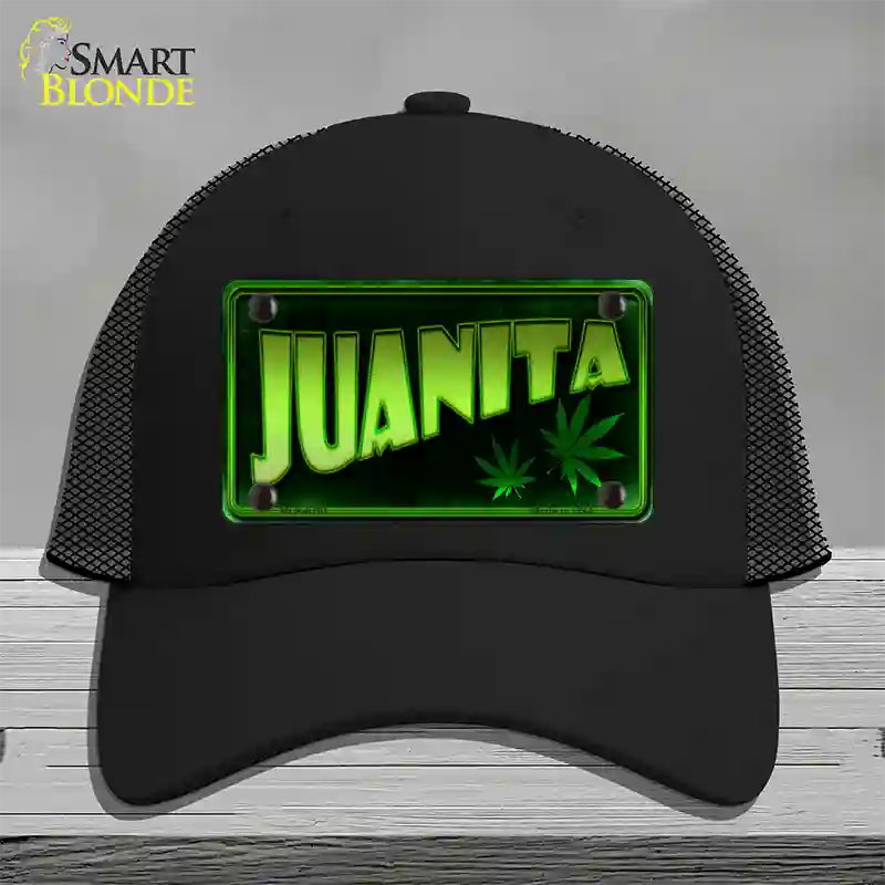 Juanita Novelty License Plate Hat Mesh / Black