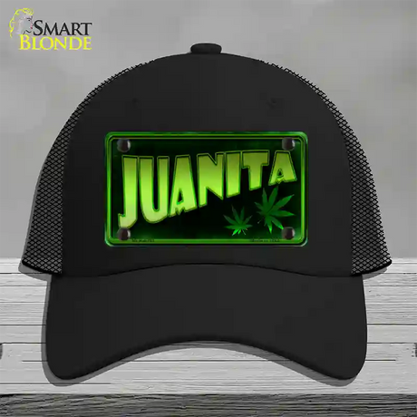 Juanita Novelty License Plate Hat Mesh / Black